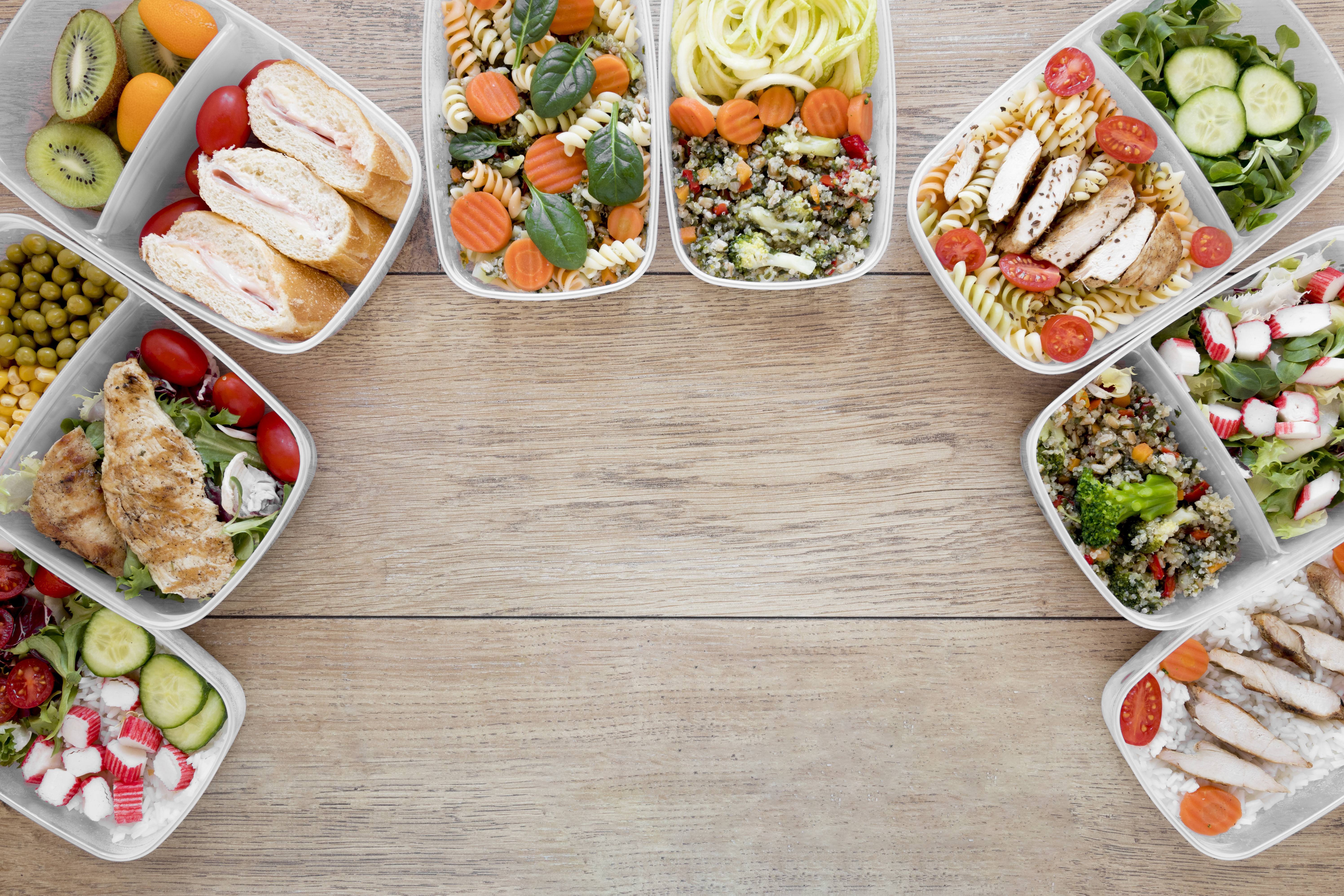 Healthy meal prep example
